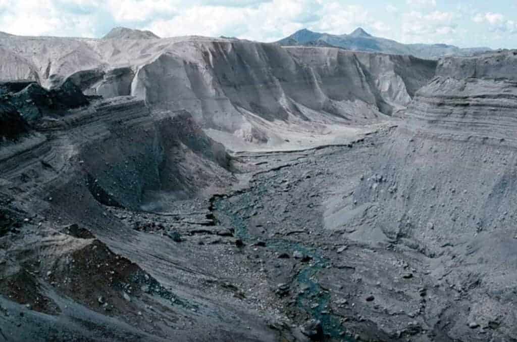 Canyon formé lors de l'éruption du Mont St Helens